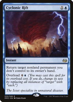 Magic: The Gathering,Modern Masters 2017,Cyclonic Rift - 35,Foil,Rare,Moderately Played