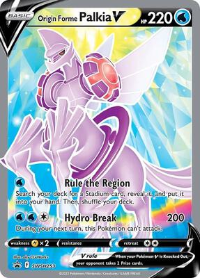 Pokemon,SWSH: Sword & Shield Promo Cards,Origin Forme Palkia V - SWSH253,Holofoil,Promo,Near Mint