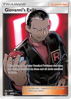 Pokemon,Hidden Fates,Giovanni's Exile (Full Art) - 67/68,Holofoil,Ultra Rare,Near Mint