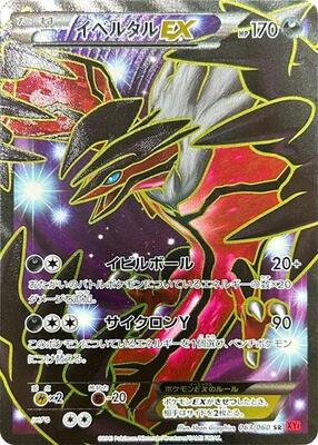 Pokemon Japan,XY-By: Collection Y,Yveltal EX - 063/060,1st Edition Holofoil,Super Rare,Moderately Played