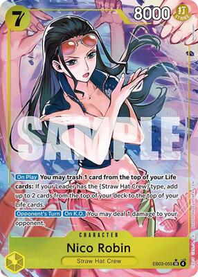 One Piece Card Game,Extra Booster: One Piece Heroines Edition,Nico Robin (055) (Alternate Art) - EB03-055,Foil,Super Rare,Near Mint