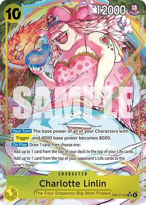 One Piece Card Game,The World's Strongest Warriors,Charlotte Linlin (112) (Alternate Art) - OP17-112,Foil,Super Rare,Near Mint
