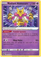 Pokemon,SWSH12: Silver Tempest,Radiant Alakazam - 059/195,Holofoil,Radiant Rare,Near Mint