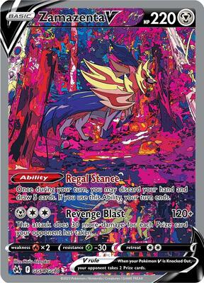 Pokemon,SWSH: Crown Zenith: Galarian Gallery,Zamazenta V - GG54/GG70,Holofoil,Ultra Rare,Lightly Played