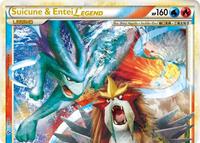 Pokemon,Unleashed,Suicune & Entei Legend (Top) - 94/95,Holofoil,Ultra Rare,Lightly Played