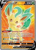 Pokemon,SWSH07: Evolving Skies,Leafeon V (Full Art) - 166/203,Holofoil,Ultra Rare,Near Mint
