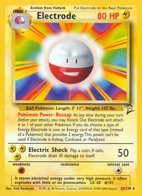 Pokemon,Base Set 2,Electrode - 025/130,Normal,Rare,Lightly Played