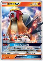 Pokemon,Shining Legends,Entei GX - 10/73,Holofoil,Ultra Rare,Lightly Played