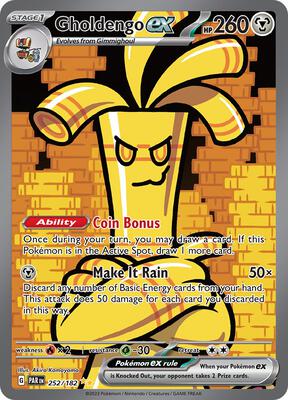 Pokemon,SV04: Paradox Rift,Gholdengo ex - 252/182,Holofoil,Special Illustration Rare,Near Mint
