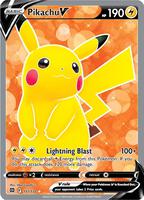 Pokemon,SWSH09: Brilliant Stars,Pikachu V (Full Art) - 157/172,Holofoil,Ultra Rare,Near Mint