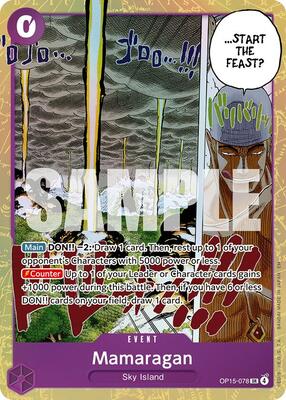 One Piece Card Game,Adventure on Kami's Island,Mamaragan - OP15-078,Foil,Super Rare,Near Mint