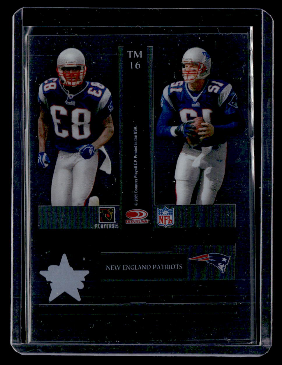 Leaf 2005 Leaf Rookies & Stars,2005 Leaf Rookies & Stars,Tom Brady / Deion Branch SN750 - TM16,Ticket Masters Silver Season