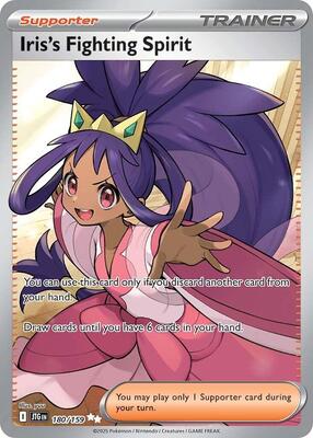 Pokemon,SV09: Journey Together,Iris's Fighting Spirit - 180/159,Holofoil,Ultra Rare,Lightly Played