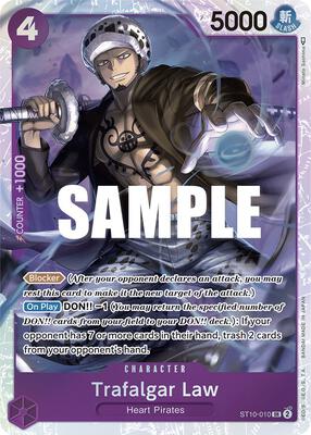 One Piece Card Game,Ultra Deck: The Three Captains,Trafalgar Law (010) - ST10-010,Foil,Super Rare,Near Mint