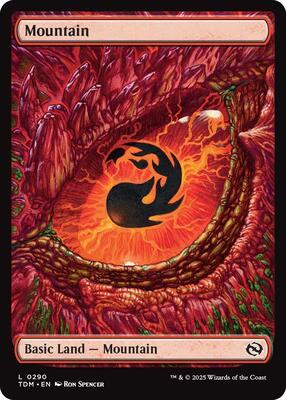 Magic: The Gathering,Tarkir: Dragonstorm,Mountain (0290),Foil,Land,Near Mint
