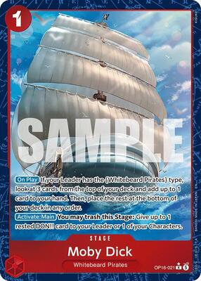 One Piece Card Game,The Time of Battle,Moby Dick (Alternate Art) - OP16-021,Foil,Rare,Near Mint