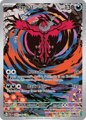 Pokemon,SV04: Paradox Rift,Yveltal - 205/182,Holofoil,Illustration Rare,Lightly Played