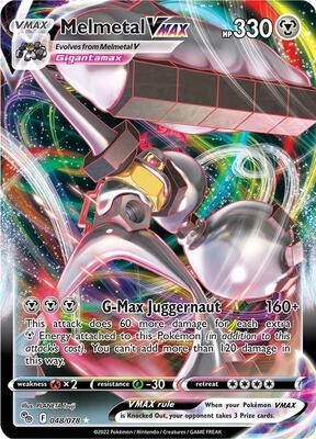 Pokemon,Pokemon GO,Melmetal VMAX - 048/078,Holofoil,Ultra Rare,Lightly Played