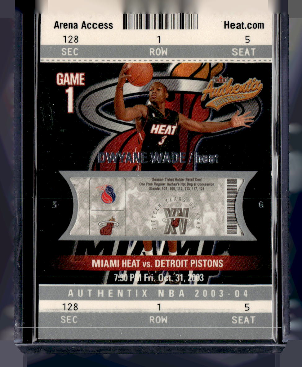 Fleer 2003-04 Fleer Authentix,2003-04 Fleer Authentix,Dwyane Wade - 128,NM
