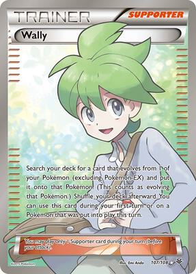 Pokemon,XY - Roaring Skies,Wally (107 Full Art) - 107/108,Holofoil,Ultra Rare,Moderately Played