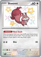 Pokemon,SV: Paldean Fates,Skwovet - 205/091,Holofoil,Shiny Rare,Near Mint