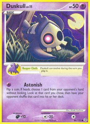 Pokemon,Secret Wonders,Duskull - 86/132,Reverse Holofoil,Common,Moderately Played