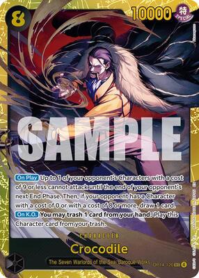 One Piece Card Game,The Azure Sea's Seven,Crocodile - OP14-120,Foil,Secret Rare,Near Mint