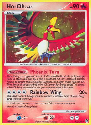 Pokemon,Secret Wonders,Ho-Oh - 10/132,Holofoil,Holo Rare,Moderately Played