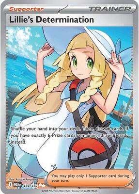 Pokemon,ME01: Mega Evolution,Lillie's Determination - 169/132,Holofoil,Ultra Rare,Lightly Played