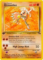 Pokemon,Fossil,Hitmonlee (22) - 22/62,Unlimited,Rare,Lightly Played