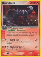 Pokemon,Unseen Forces,Houndoom - 7/115,Reverse Holofoil,Holo Rare,Damaged