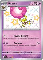Pokemon,SV: Paldean Fates,Rabsca - 163/091,Holofoil,Shiny Rare,Near Mint
