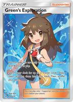Pokemon,SM - Unbroken Bonds,Green's Exploration (Full Art) - 209/214,Holofoil,Ultra Rare,Lightly Played