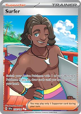 Pokemon,SV08: Surging Sparks,Surfer - 235/191,Holofoil,Ultra Rare,Near Mint