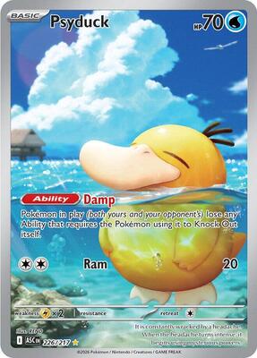 Pokemon,ME: Ascended Heroes,Psyduck - 226/217,Holofoil,Illustration Rare,Near Mint