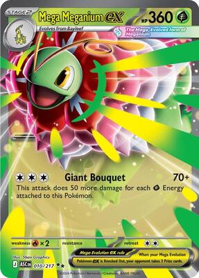 Pokemon,ME: Ascended Heroes,Mega Meganium ex - 010/217,Holofoil,Double Rare,Near Mint