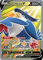 Pokemon,SWSH09: Brilliant Stars,Honchkrow V (Full Art) - 161/172,Holofoil,Ultra Rare,Near Mint