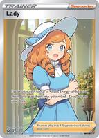 Pokemon,SWSH11: Lost Origin,Lady (Full Art) - 193/196,Holofoil,Ultra Rare,Near Mint
