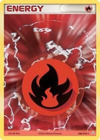 Pokemon,EX Holon Phantoms,Fire Energy - 106/110,Holofoil,Holo Rare,Heavily Played