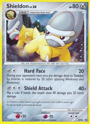 Pokemon,Diamond and Pearl Promos,Shieldon - DP08,Holofoil,Promo,Heavily Played