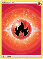Pokemon,SWSH: Crown Zenith,Fire Energy (Texture Full Art) - 153/159,Holofoil,Ultra Rare,Near Mint