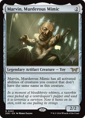 Magic: The Gathering,Promo Pack: Duskmourn: House of Horror,Marvin, Murderous Mimic - 253,Foil,Rare,Near Mint