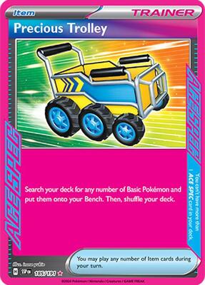 Pokemon,SV08: Surging Sparks,Precious Trolley - 185/191,Holofoil,ACE SPEC Rare,Near Mint