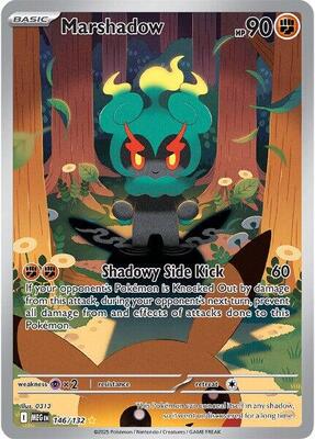 Pokemon,ME01: Mega Evolution,Marshadow - 146/132,Holofoil,Illustration Rare,Near Mint