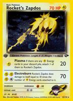 Pokemon,Gym Challenge,Rocket's Zapdos - 015/132,Unlimited Holofoil,Holo Rare,Lightly Played