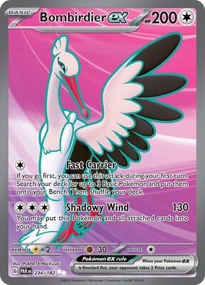 Pokemon,SV04: Paradox Rift,Bombirdier ex - 234/182,Holofoil,Ultra Rare,Lightly Played