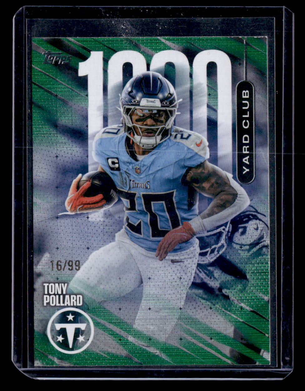 Topps 2026 Topps Flagship,2026 Topps Flagship,Tony Pollard - 1YC-14,1000 Yard Club Green