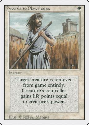 Magic: The Gathering,Revised Edition,Swords to Plowshares,Normal,Uncommon,Heavily Played