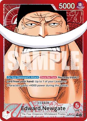 One Piece Card Game,The World's Strongest Warriors,Edward.Newgate (001) (Alternate Art) - OP17-001,Foil,Leader,Near Mint