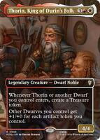 Magic: The Gathering,The Hobbit: Eternal-Legal,Thorin, King of Durin's Folk (Borderless) - 3,Foil,Rare,Near Mint